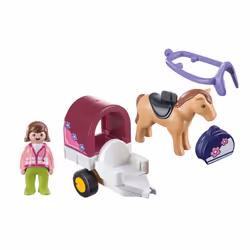 Playmobil 1.2.3 Carriole avec cheval