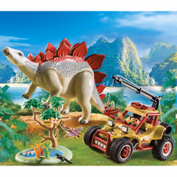 Playmobil Dinos Explorateur Avec Véhicule Et Stégosaure
