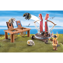 Playmobil Gueulfor avec baliste lance-mouton