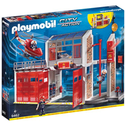 Playmobil City Action Caserne de pompiers avec hélicoptère