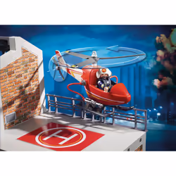 Playmobil City Action Caserne de pompiers avec hélicoptère - Vue supplémentaire 4