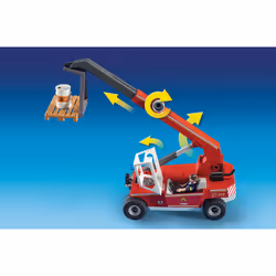 Playmobil Pompier Avec Véhicule Et Bras Téléscopiq, Tracteur, 4 an(s), Plastique, Multicolore