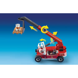 Playmobil Pompier Avec Véhicule Et Bras Téléscopiq