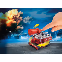 Playmobil Pompier Avec Robot D'Intervention, Tracteur, 4 an(s), Plastique, Multicolore