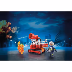 Playmobil Pompier Avec Robot D'Intervention
