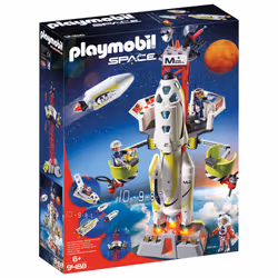 Playmobil Fusée Mars avec plateforme de lancement, 6 an(s), AA, Multicolore, Plastique
