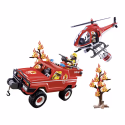 Playmobil City Action 9518, Voiture et course, Forest firefighters, 4 an(s), Multicolore