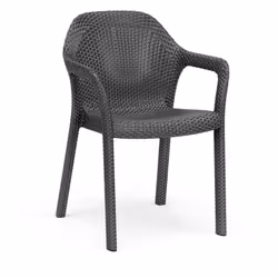 LECHUZA 10903, Dîner, Solide, Siège rigide, Dossier rigide, Plastique, Gris