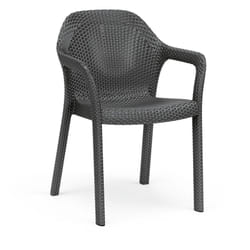 LECHUZA 10903 chaise d'extérieur Dîner Siège rigide Dossier rigide Plastique Gris