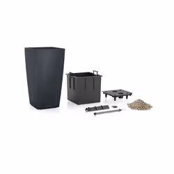 LECHUZA CUBICO Color 40 All-in-One Set Intérieur & extérieur Kit de plantation en pot Autonome Polypropylène (PP) Blanc