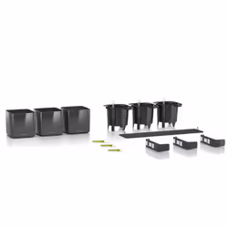 LECHUZA Green Wall Home Kit Glossy Intérieure Kit de plantation en pot Mural Polypropylène (PP) Noir