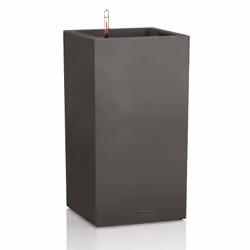 LECHUZA CANTO, Jardinière, Autonome, Plastique, Noir, Graphite, Rectangle, Intérieur & extérieur