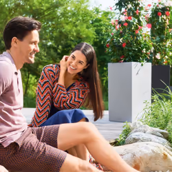 LECHUZA Canto Stone 40 Intérieur & extérieur Jardinière Autonome Polypropylène (PP) Beige, Sable - Vue supplémentaire 6