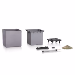 LECHUZA Canto Stone 40 low Intérieur & extérieur Jardinière Autonome Polypropylène (PP) Beige, Sable