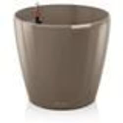 LECHUZA Pot de fleurs - Classico Premium 60 - Ø 60 x 555 cm - Kit complet - Taupe brillant
