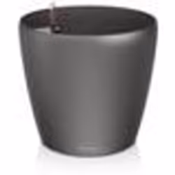 Pot de fleur LECHUZA Classico Premium 70 - kit complet anthracite métallisé