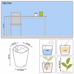 LECHUZA DELTINI Intérieure Kit de plantation en pot Autonome Polypropylène (PP) Métallique - Vue supplémentaire 4