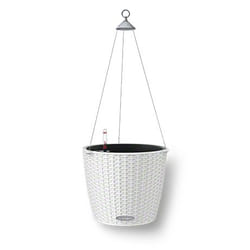 LECHUZA NIDO Cottage All-in-One Set Intérieur & extérieur Panier suspendu pour plantes Support Polypropylène (PP) Blanc