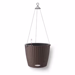 LECHUZA NIDO Cottage All-in-One Set, Panier suspendu pour plantes, Support, Polypropylène (PP), Marron, Noir, Incassable, Rés ...