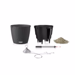 LECHUZA NIDO Cottage All-in-One Set Panier suspendu pour plantes Support Polypropylène (PP) Marron