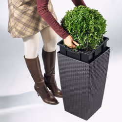 LECHUZA CUBICO Cottage 40 All-in-One Set Intérieur & extérieur Kit de plantation en pot Autonome Polypropylène (PP) Blanc