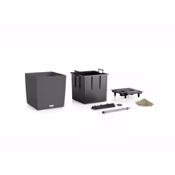 LECHUZA CUBE Cottage 30 All-in-One Set Intérieur & extérieur Kit de plantation en pot Autonome Polypropylène (PP) Gris
