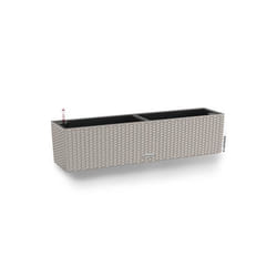 LECHUZA Jardinière - Balconera cottage 80 - 79 x 19 x 19 cm - 12 L - Kit complet - Brun sable