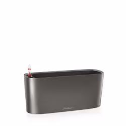 LECHUZA Delta 10, Jardinière, Autonome, Polypropylène (PP), Anthracite, Rectangle, Intérieure