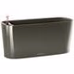 LECHUZA Jardinière de table Delta 20 ALL-IN-ONE Taupe brillant 15566