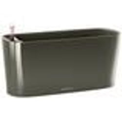 LECHUZA Jardinière de table Delta 20 ALL-IN-ONE Taupe brillant 15566