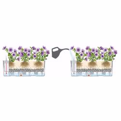 LECHUZA BALCONERA Cottage 50 Extérieure Jardinière Mural Polypropylène (PP) Blanc