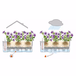 LECHUZA BALCONERA Cottage 50 Extérieure Jardinière Mural Polypropylène (PP) Blanc - Vue supplémentaire 4