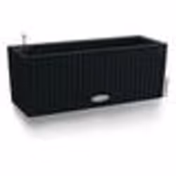 LECHUZA Jardinière - Balconera cottage 50 - 50 x 19 x 19 - Kit complet - Noir graphite - 8 L