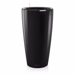Pot de fleurs - LECHUZA - Rondo Premium 32 - Noir - Avec réserve deau - 13L