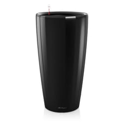 Pot de fleurs - LECHUZA - Rondo Premium 32 - Noir - Avec réserve deau - 13L
