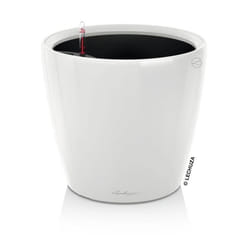 LECHUZA Jardinière de table CLASSICO LS 21 ALL-IN-ONE blanc brillant