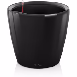 Pot de fleur - LEC - Classico Premium LS 50 - noir brillant - système dirrigation intégré