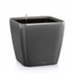 Lechuza – Pot de Fleurs dInterieur – Premium Quadro Ls – Réserve dEau Intégrée – Coloris Noir – 35 x 35 x 33 cm