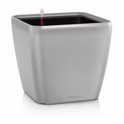 Lechuza - Pot de fleur - lec - Quadro Premium ls 50 - argent métallisé - 15 l - systeme d'irrigation intégré