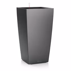 LECHUZA CUBICO 40 All-in-One Set, Kit de plantation en pot, Autonome, Polypropylène (PP), Métallique, Intérieure, Noir