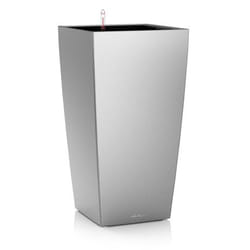 LECHUZA CUBICO 40 All-in-One Set Intérieure Kit de plantation en pot Autonome Polypropylène (PP) Métallique, Argent