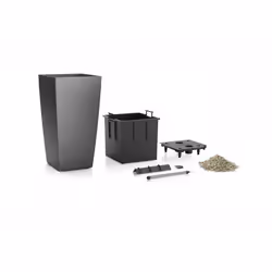 LECHUZA CUBICO 40 All-in-One Set Intérieure Kit de plantation en pot Autonome Polypropylène (PP) Noir