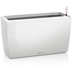 Pot de fleur LECHUZA Cararo Premium - kit complet blanc brillant