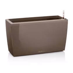 Lechuza - Pot de fleur Cararo Premium - kit complet, taupe brillant