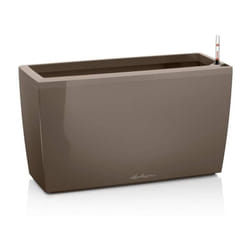 Lechuza - Pot de fleur Cararo Premium - kit complet, taupe brillant