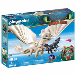 Playmobil Dragons Furie Éclair et bébé dragon avec enfants, 4 an(s), Multicolore, Plastique