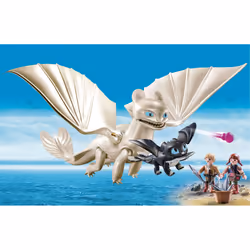 Playmobil Dragons Furie Éclair et bébé dragon avec enfants