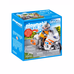 Playmobil City Life Urgentiste et moto, Action/Aventure, 4 an(s), Multicolore, Plastique