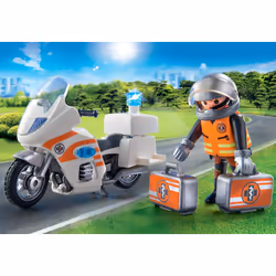 Playmobil City Life Urgentiste et moto