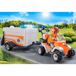Playmobil City Life Quad Et Remorque De Secours